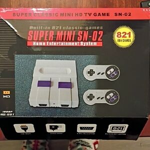 Super Mini SN-02 Classic Game Console - Gray and Purple